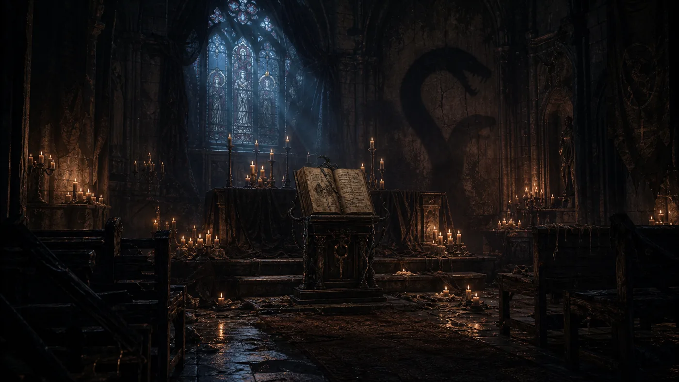 The Ruined Chapel, early visual concept